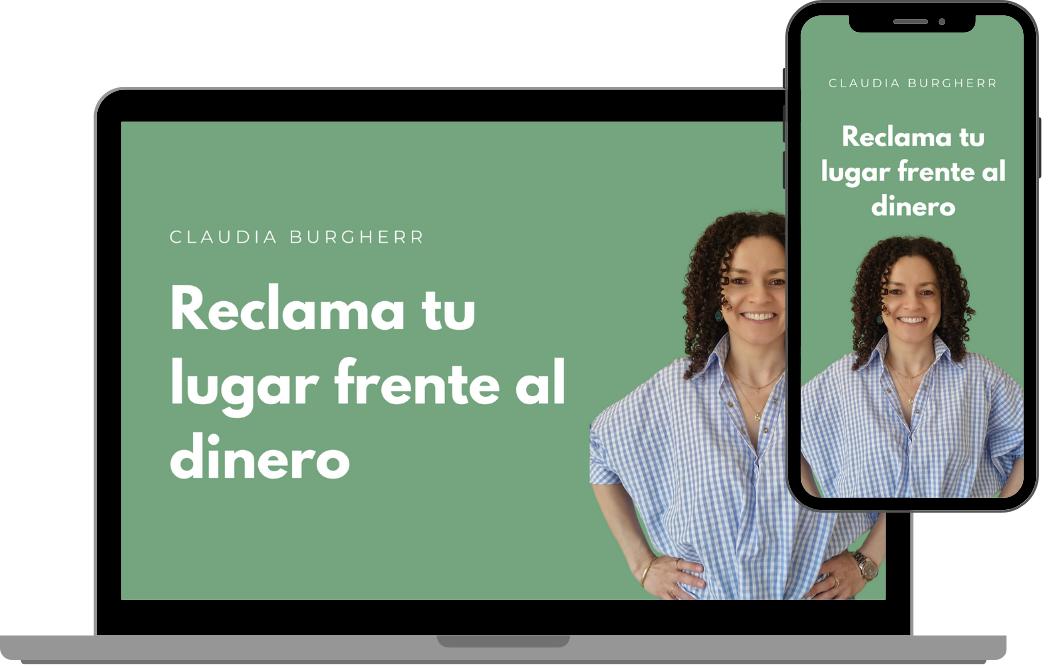 mockup cursos taller reclama tu lugar frente al dinero